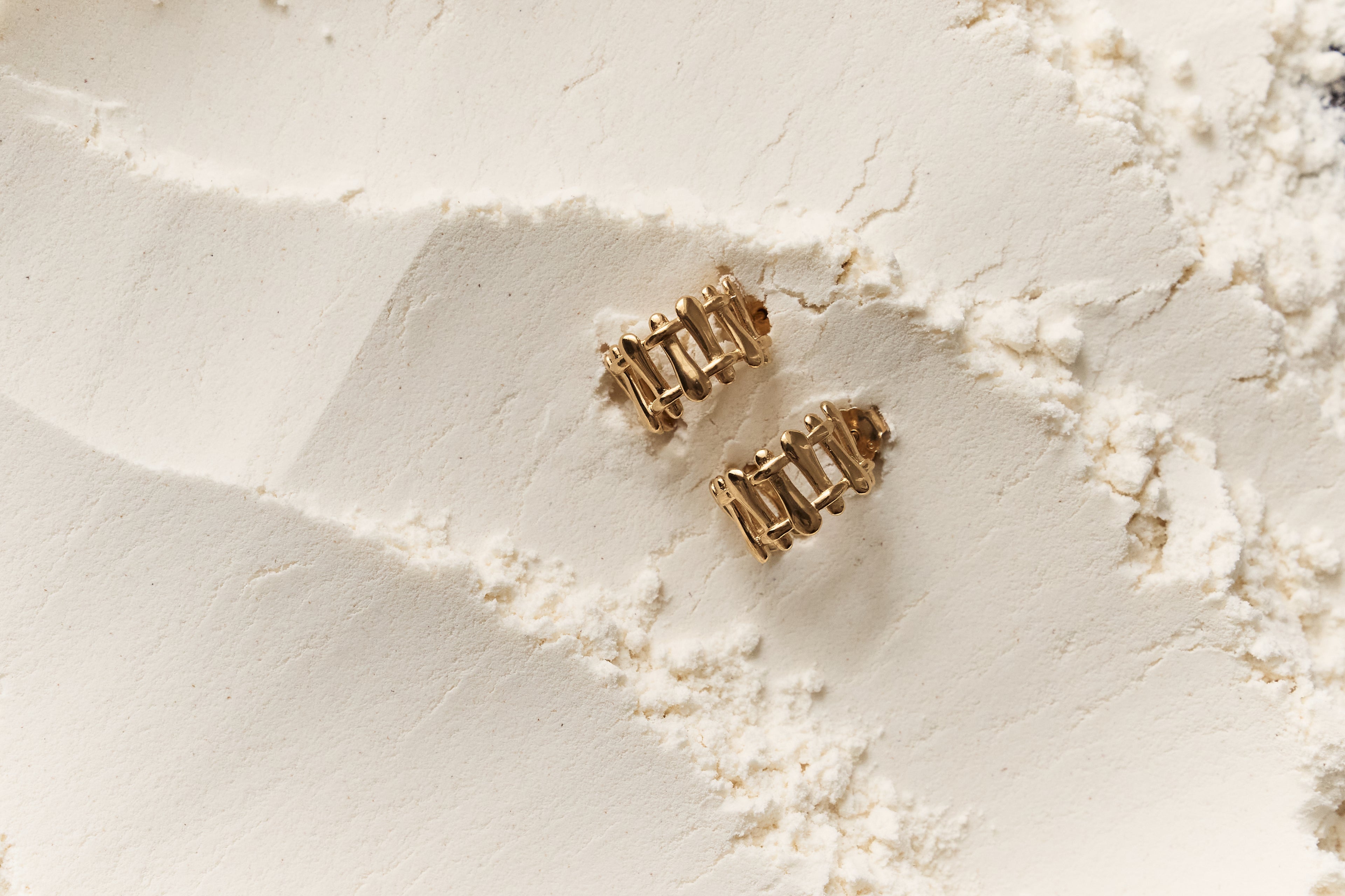 Pendientes Brook baño de Oro